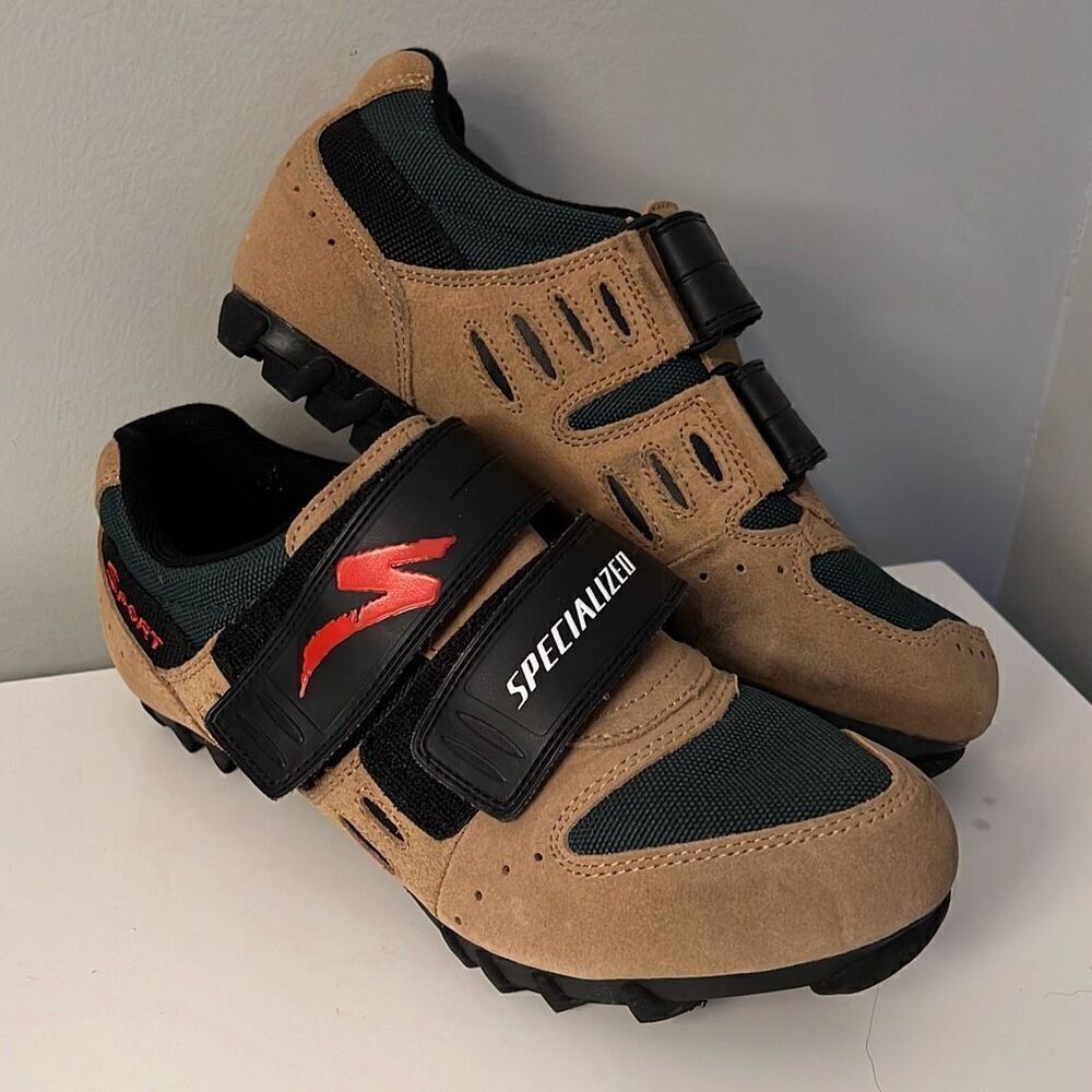 Specialized Men's Beige Green Mountain Bike Cycling Sneaker Shoes Size 40